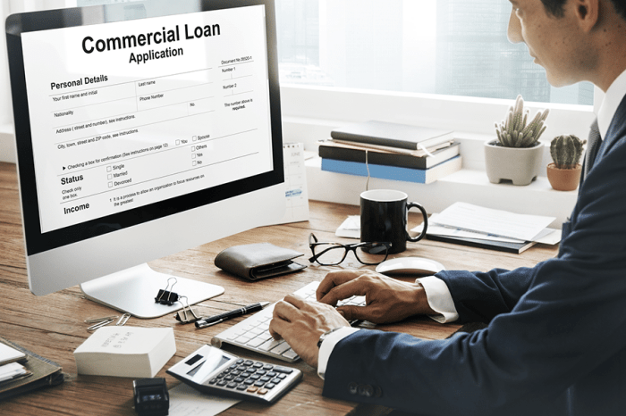 Loan commercial rates estate real infographic shows